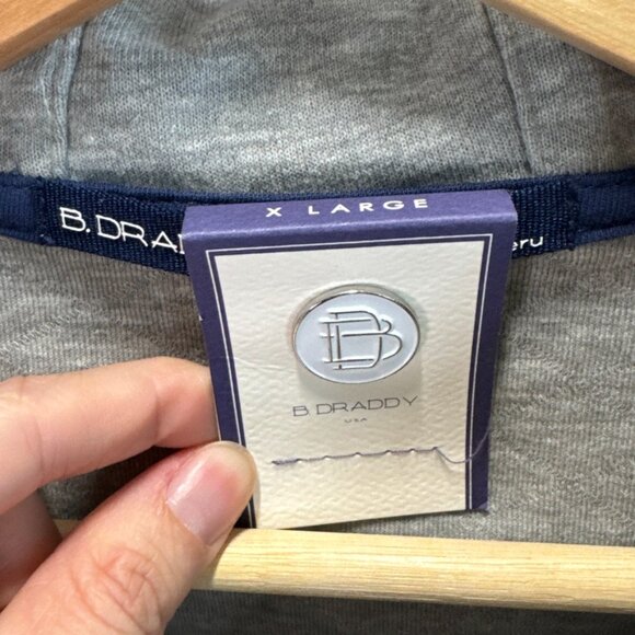 NWT - B.DRADDY Andy Quilted Pullover Hoodie – Men’s Gray Heather, Size XL - Picture 3 of 4